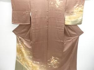 短冊に松笹模様刺繍訪問着